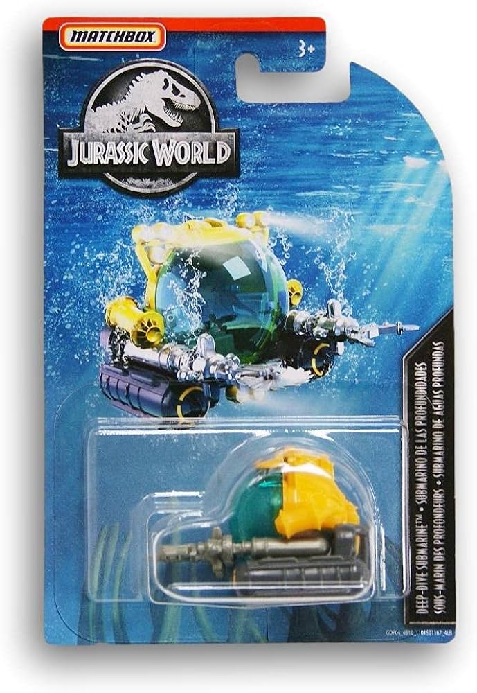 Deep-Dive Submarine New Blue Package Jurassic World Matchbox