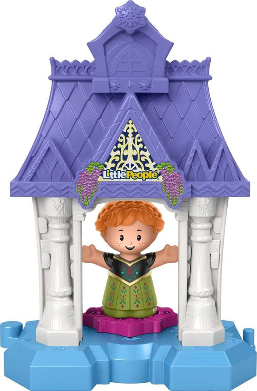 Fisher-Price Little People – Disney Frozen Anna in Arendelle Portable playset with Figure for Toddlers and Preschool Kids Ages 1 ½ to 5 Years