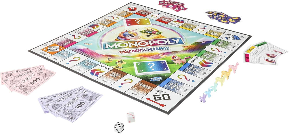 Monopoly Unicorns vs. Llamas Board Game