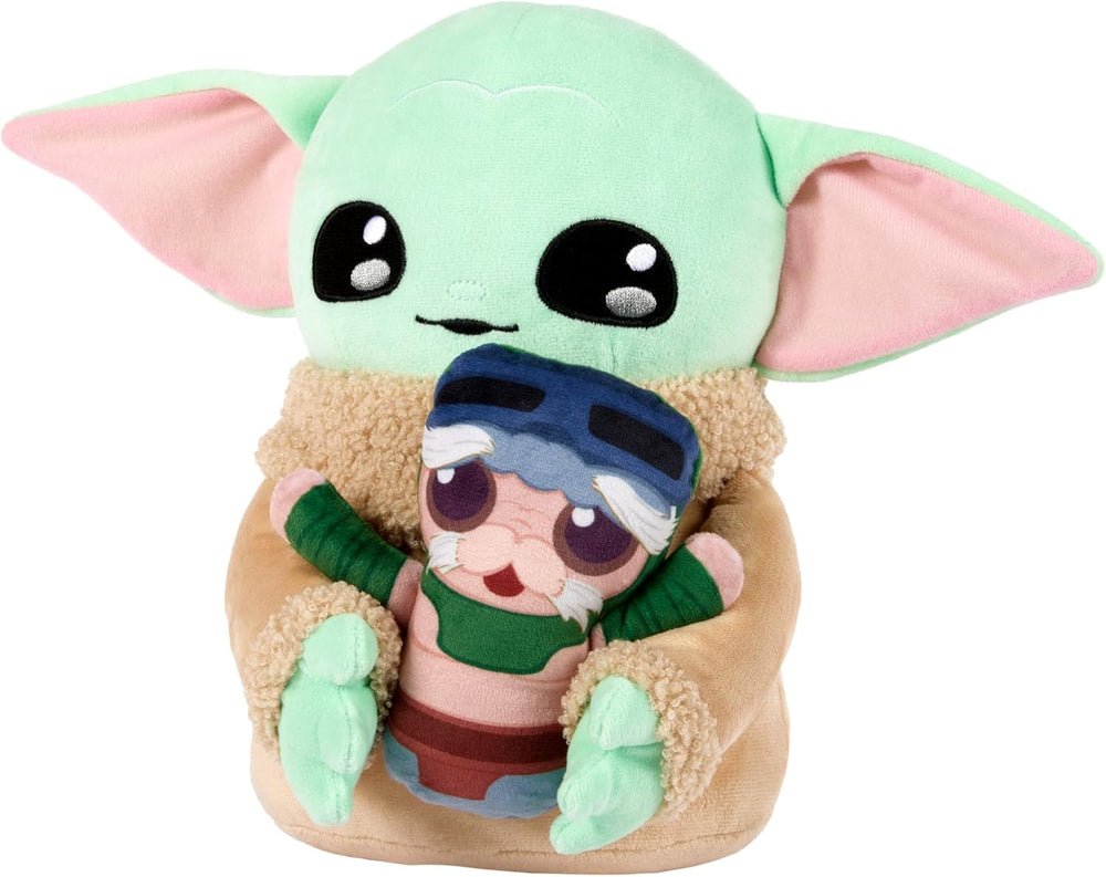 Mattel Star Wars Grogu Plush Figure & Small Anzellan Soft Doll with Sound Inspired by Bad Baby
