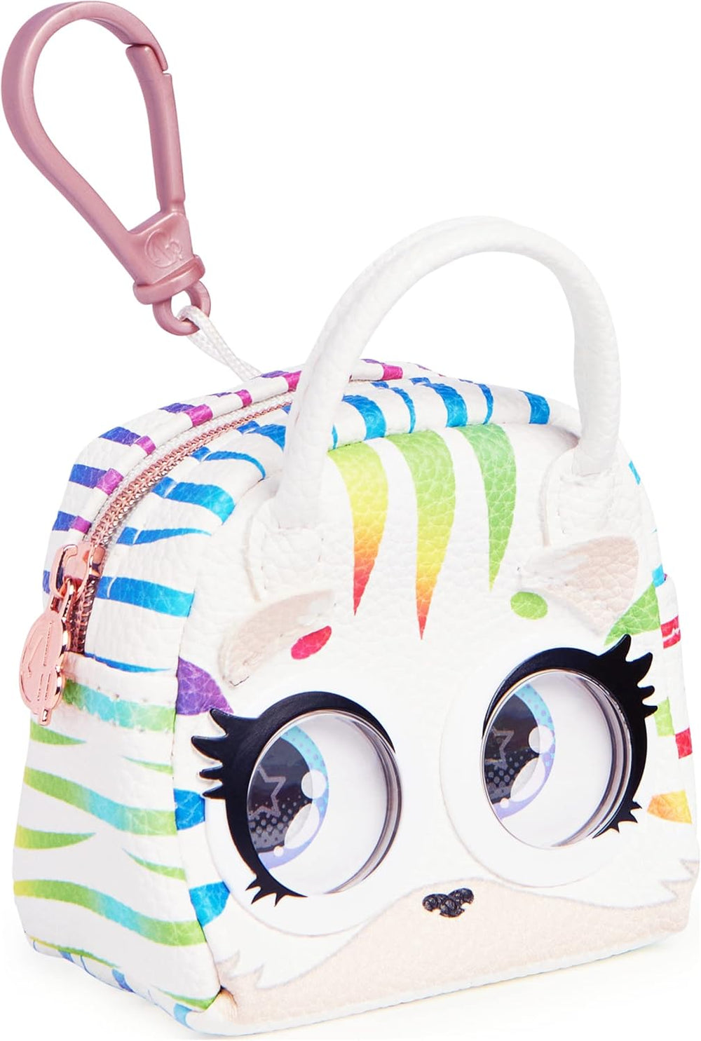 Purse Pets Micros, Roarin’ Rainbow Tiger Stylish Small Purse with Eye Roll Feature, Kids’ Toys for Girls Aged 5 and above