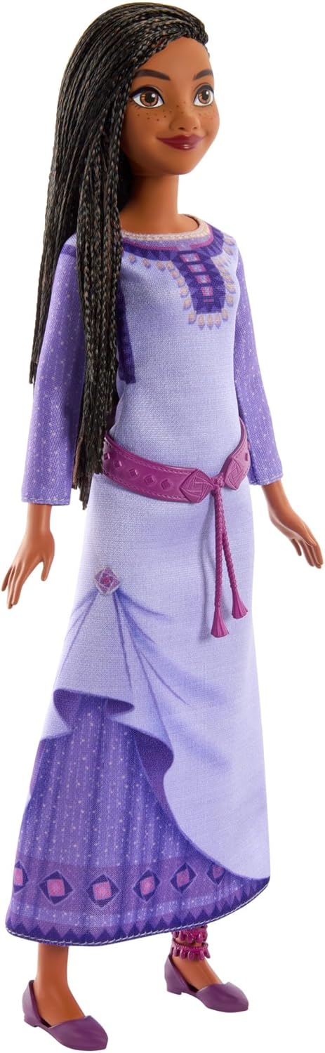 Disney's Wish Asha of Rosas Posable Fashion Doll with Natural Hair, Including Removable Clothes, Shoes, and Accessories, HPX23