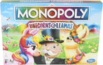 Monopoly Unicorns vs. Llamas Board Game