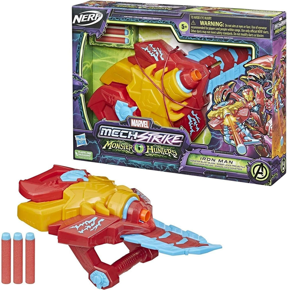 Marvel Hasbro Avengers Mech Strike Monster Hunters Iron Man Monster Blast Blade Roleplay Toy, Toys for Children Aged 5 and Up