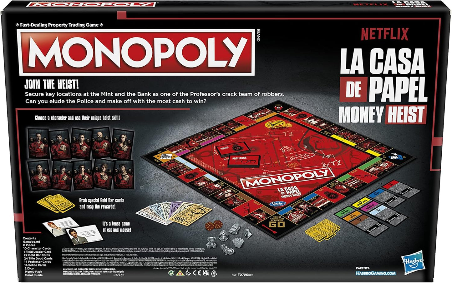 Monopoly: Netflix House of Money/La Casa de Papel Edition, Board Game for Adults and Teenagers, from 16 Years, English Version