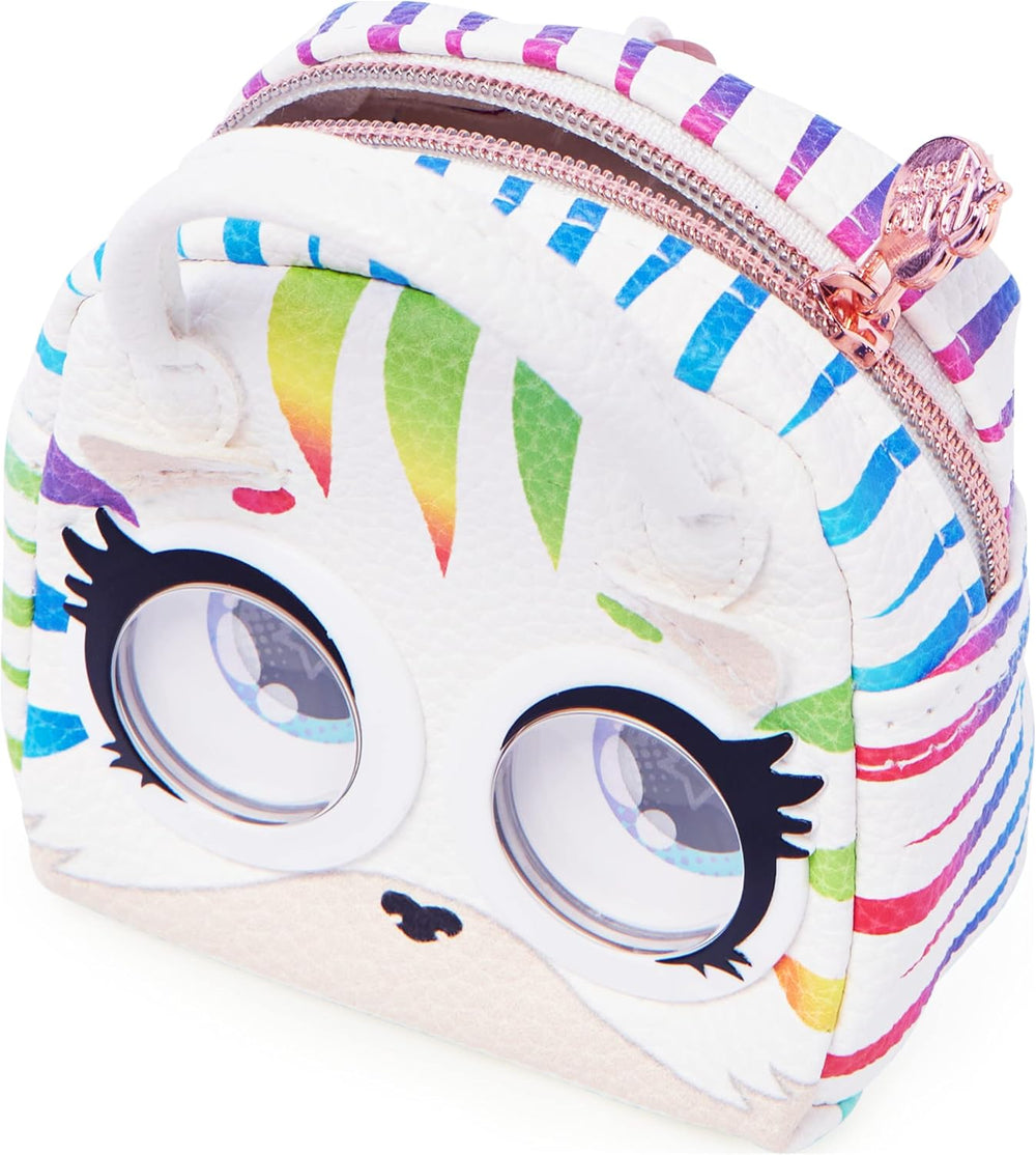 Purse Pets Micros, Roarin’ Rainbow Tiger Stylish Small Purse with Eye Roll Feature, Kids’ Toys for Girls Aged 5 and above
