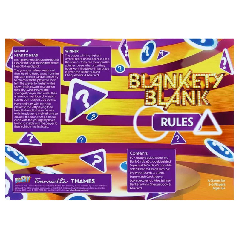 Blankety Blank TV Show Board Game 