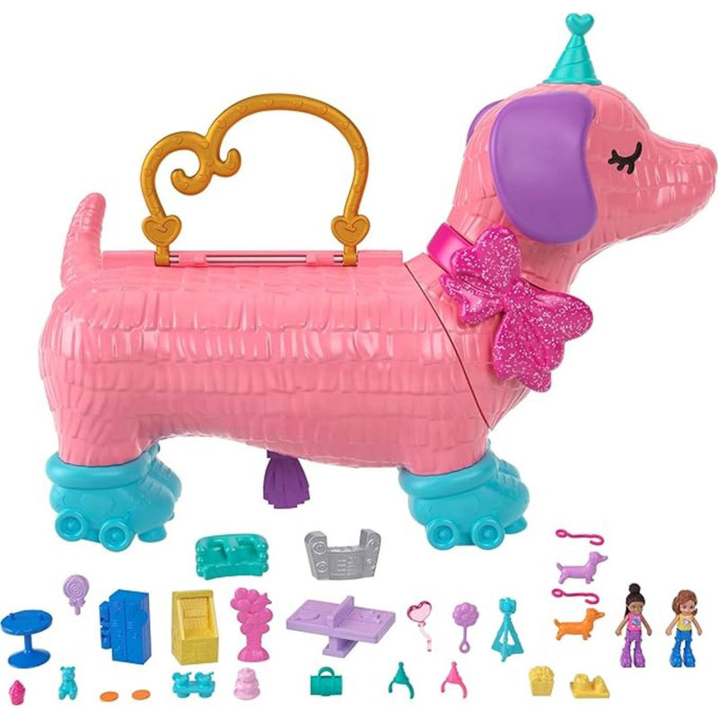 Polly Pocket Dolls and Playset, Animal Toys Puppy Party