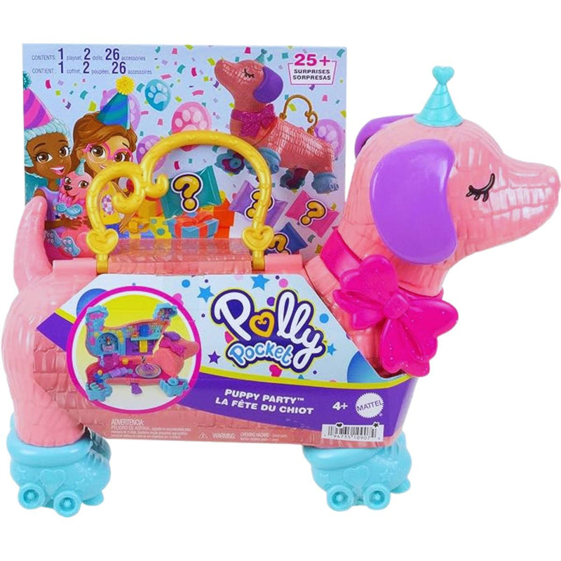 Polly Pocket Dolls and Playset, Animal Toys Puppy Party