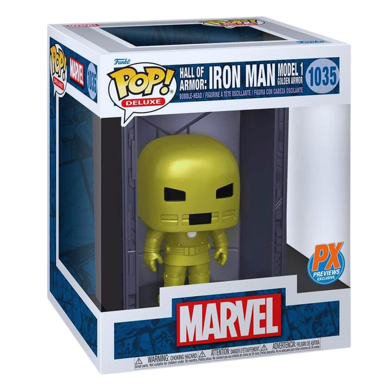 Pop! Vinyl Deluxe Marvel Iron Man Hall Of Armour Iron Man Model 1 Figure
