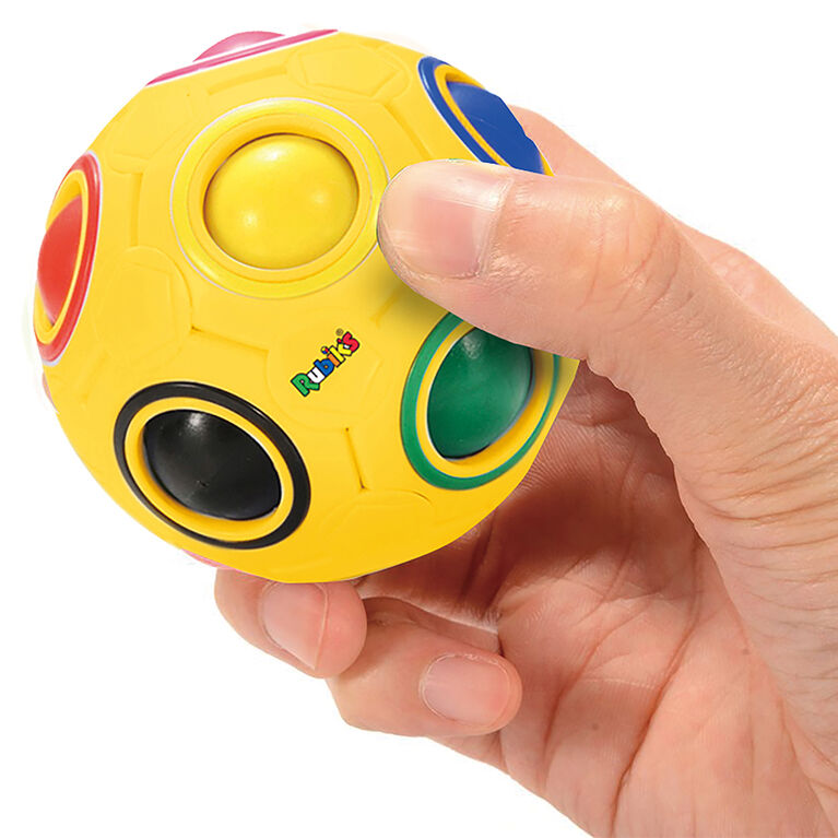 Rubik's Rainbow Ball Fidget Toy Yellow