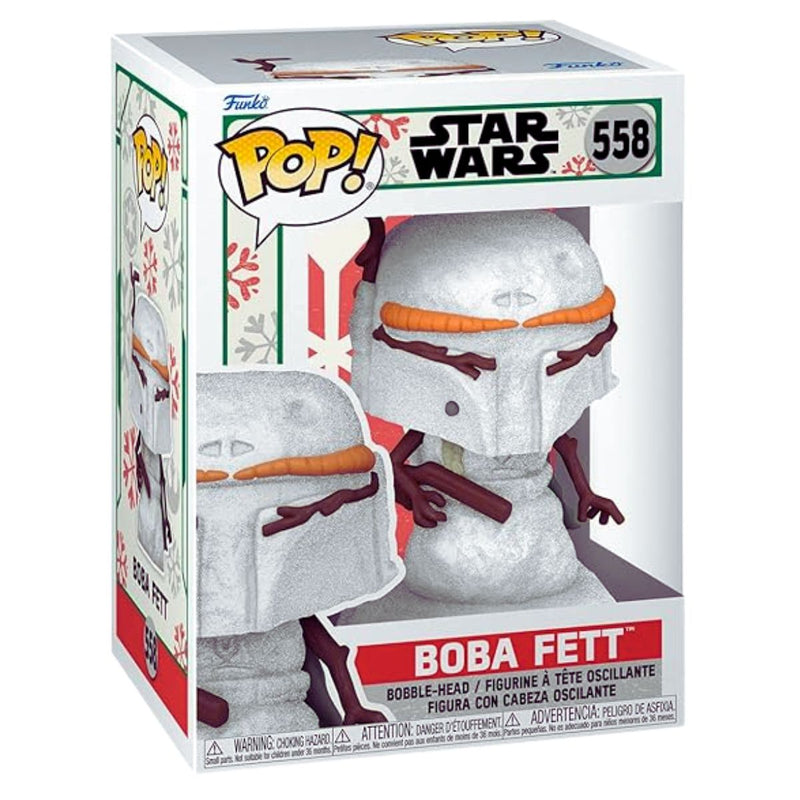 funko pop star wars holiday - snowman boba fett figure