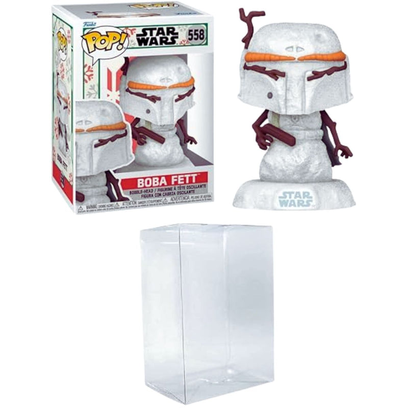 funko pop star wars holiday - snowman boba fett figure