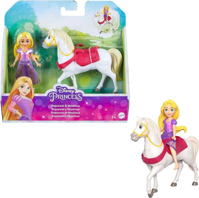 Disney Princess Toys, Rapunzel Posable Small Doll and Maximus Horse